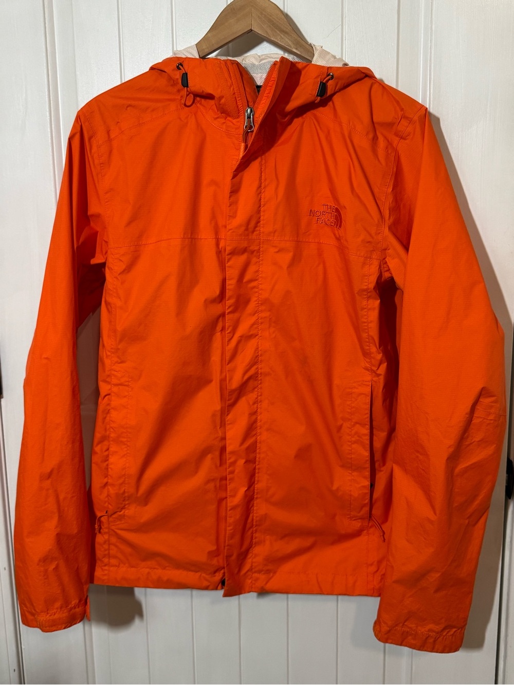 The North Face Men’s Bright Orange Hooded Rain Jacket - Picture 3 of 14